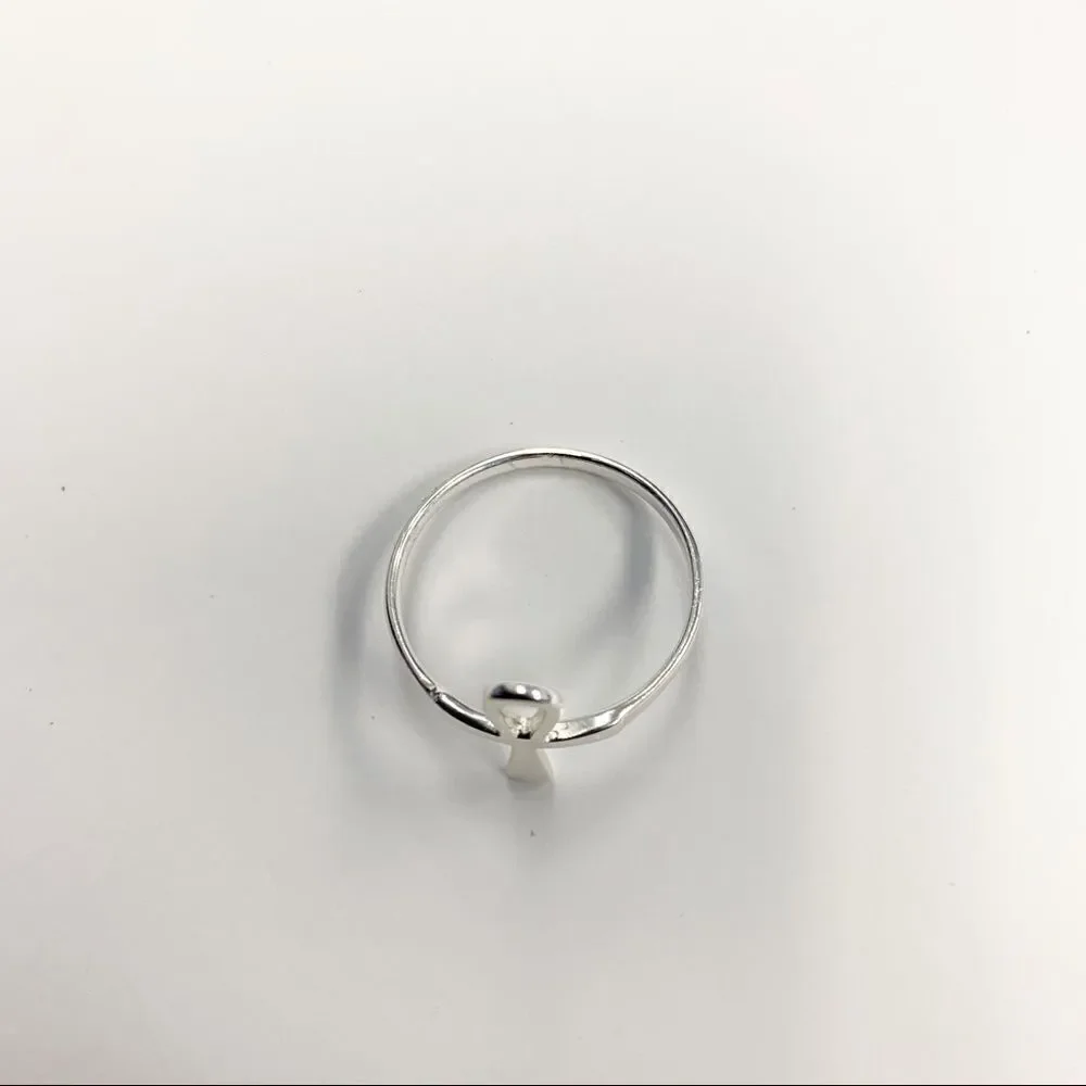 925 Sterling Silver Ankh Cross Ring - Picture 14 of 15